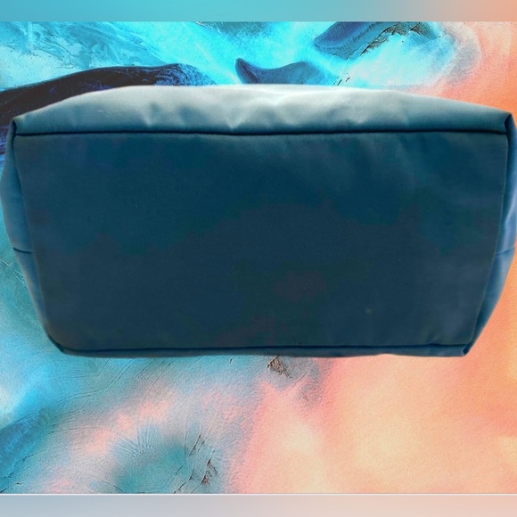 COACH 35500 Nylon/Leather Peacock Blue Tote/Shoulder Bag - Picture 7 of 13